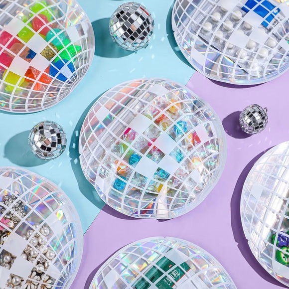 Disco Holographic Reusable Bags, Set of 10 - Picture 3 of 6